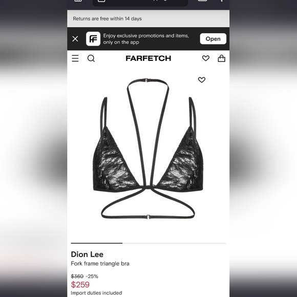 Dion Lee NWT fork frame top size M - Picture 3 of 7